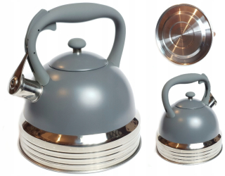 Čajník, kanvica na čaj - Kanvica 3,2 L plynové Indukcia smalt Šedá Mat BB1401