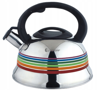 Elitehoff Steel Kettle 3 L odtiene šedej a striebornej, viacsekorovanú