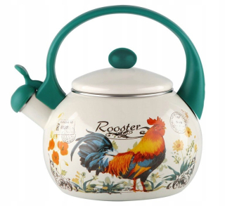 Čajník, kanvica na čaj - Kanvica smalt 2,2l s Rooster Whistle Indukcia