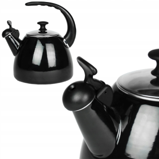 Čajník, kanvica na čaj - 2,5L smaltované kanvicu s píšťalkou. Plyn indukcie