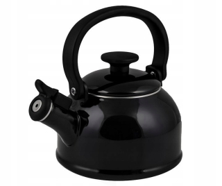 Čajník, kanvica na čaj - Retro black forchetto kanvica 1,6l s píšťalkou