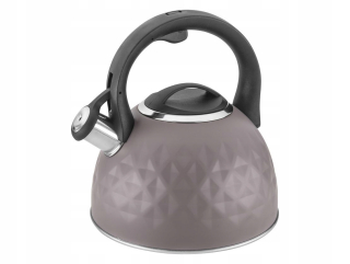 Čajník, kanvica na čaj - INDUKCIA PLYNOVEJ KETY 2,5L DIAMANTOVÝ SIVÝ INOX