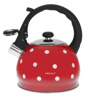 Kinghoffová sklovina Kettle 2 l biela, čierna