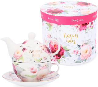 Čajník, kanvica na čaj - Porcelánová kanvica s close-up na kanvicu set 400ml