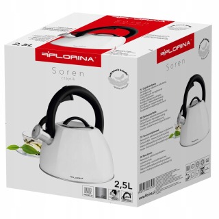 Čajník, kanvica na čaj - Kanvica Tradičné Florina Soren White 2.5L indukciou