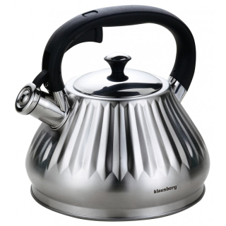 Čajník, kanvica na čaj - Kanvica s píšťalkou 3L Steel indukcia, plyn, KB7477