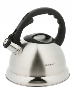 Čajník, kanvica na čaj -  Kanvica s píšťalkou 3L Steel indukcia, plyn, KH-3244