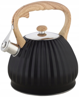 Čajník, kanvica na čaj - Kanvica s píšťalkou black 2.7l diel KH-1323