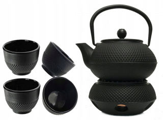 Čajník, kanvica na čaj - Liatina kanvice + ohrievač + Czerki Kit