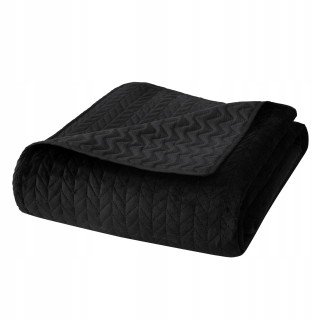 Prikrývka na posteľ - Bunning pod ihlou a závit polyester 220 x 160 cm čierny