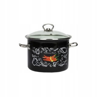 Hrniec, kastrol - Black hrniec nerez vzor chili 3 l + veko