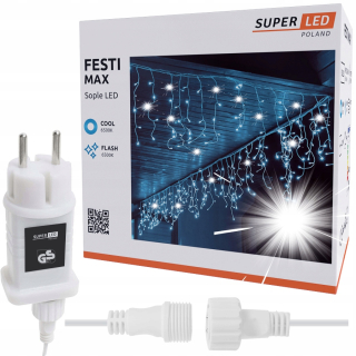 Svetelný záves SuperLED cencúľ 301 - 500 svetiel