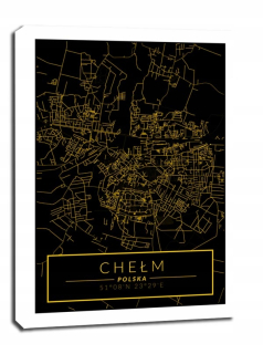 Chełm Gold Map - obrázok na plátne