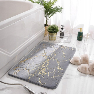 Tmavo šedý štýl 60x90cm non -slip mat łaze