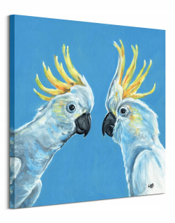 Louise Brown Two Cockatons Maľba na plátne 85x85 cm