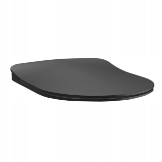 WC doska - Creavit Paula Deska WC Slim Soft Close Black Mat