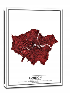 Crimson Cities, Londýn - obrázok na plátne