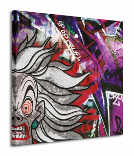 Cruella de mon graffiti maľba na plátne 85x85 cm