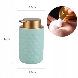 Dávkovač mydla - Cyan-6 keramické kúpeľňové fľaše pre SZA