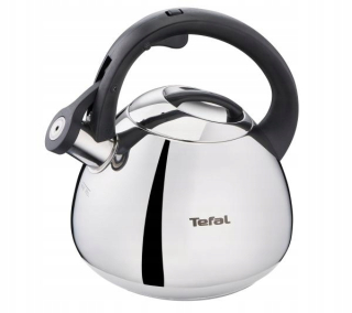 Tefal oceľová kanvica 2,7 l Chrome, čierna, odtiene šedej a striebra