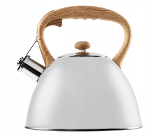 Čajník, kanvica na čaj - Kanvica plyn indukcia pískať biela 2,8l