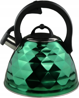 Čajník, kanvica na čaj - Kanvica s píšťalkou Crystal Green 3L Edenberga