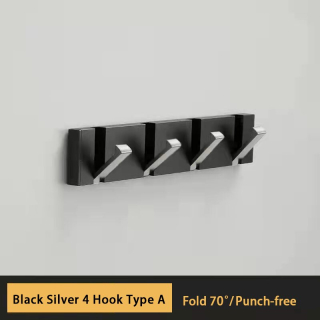 Black Silver Style 4Hook-Folding Hanger na ruke