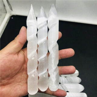 Pure White Style 4 PCS Rock Selenit Crystal Quarter
