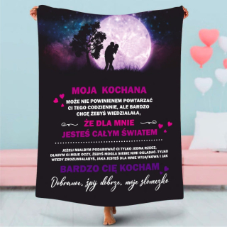 Prikrývka - Polyesterová deka Flexmerch 152 cm x 203 cm biela, čierna, odtiene oranžovej