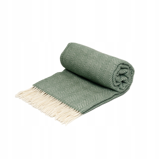 Prikrývka - Deka Rena Home, vlna, 140 cm x 200 cm, odtiene zelenej