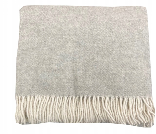 Prikrývka - Deka z vlny Kora 160 cm x 200 cm odtiene sivej
