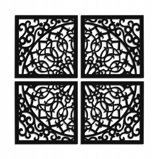 Dekoratívna grafika Openwork Panel 4 PCS. Dekorácia