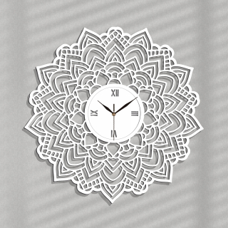 Hodiny - Dekoratívne, prelamované CLOCK čipky, ručné, 60 cm