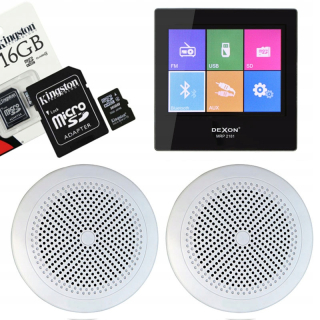 Rádio pre flush -Dexon Bluetooth pre kúpeľňu čierna