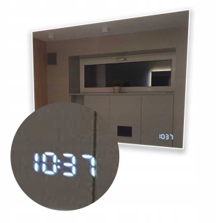 DIGITÁLNE HODINKY A TEPLOMER DOPLNOK K LED ZRKADIKU