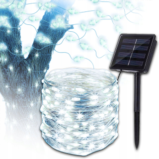 DLHÉ VIANOČNÉ SVIETIDLÁ 20M 200 LED SOLÁRNE VONKAJŠIE VIANOČNÉ VIANOCE