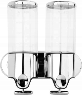 Dávkovač mydla - Dávkovač nástenných mydiel 2x500 ml Chrome