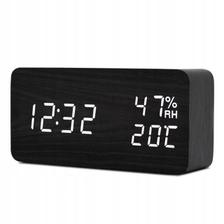 Benetech stolové hodiny čierne 15cm