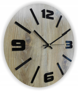 Hodiny - Drevená stena CLOCK IN nevnímateľnú W60