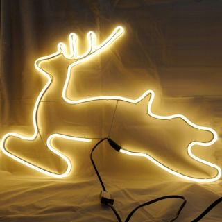 Vianočné osvetlenie - Veľká vianočná dekorácia Neon vedená sobom 70 cm hadica