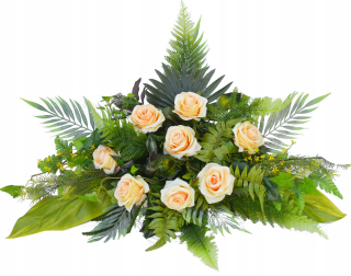 Veniec, kvety ikebana na hrob - Veľkú banda čeleniek kvety na všetkých svätých
