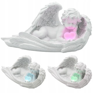 Large Light Anjel s Heart LED multikolor Gypsum