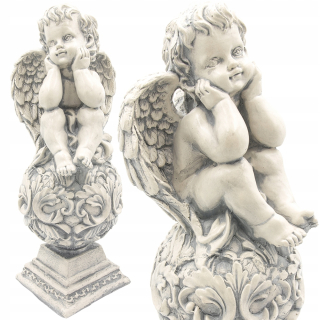 Veľký anjel s omietky figúrka socha obelisk 42cm