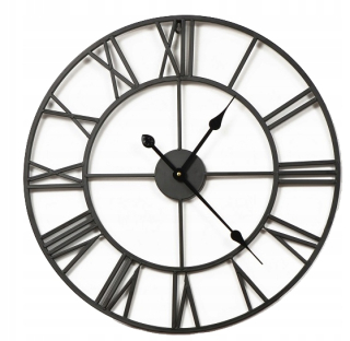 Hodiny - Veľké kovové nástenné hodiny 60 CM SILENT MECHANIZMUS