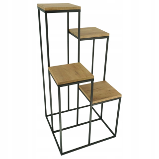 Kvetinové lôžko 102 cm kovové kvetiny 4 poncetické dubové remeslo Veľký dub