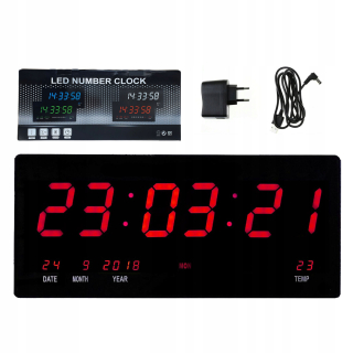 Hodiny - Big Digital Clock LED dát teplomer Rôzne farby