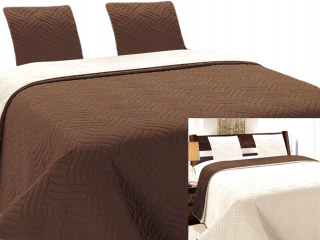 Prikrývka na posteľ - Euromat Polyester 220 x 180 cm lôžko, hnedé odtiene