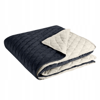 Prikrývka na posteľ - Scandinavian Bedspread Polyester 200 x 160 cm čierna