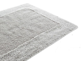 Kúpelňová predložka - Bavlnené bavlnené koberce 70x130 striebro
