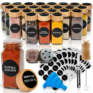 Deco Haus SPICE JAR x24 + 144 ks ŠTÍTOK
